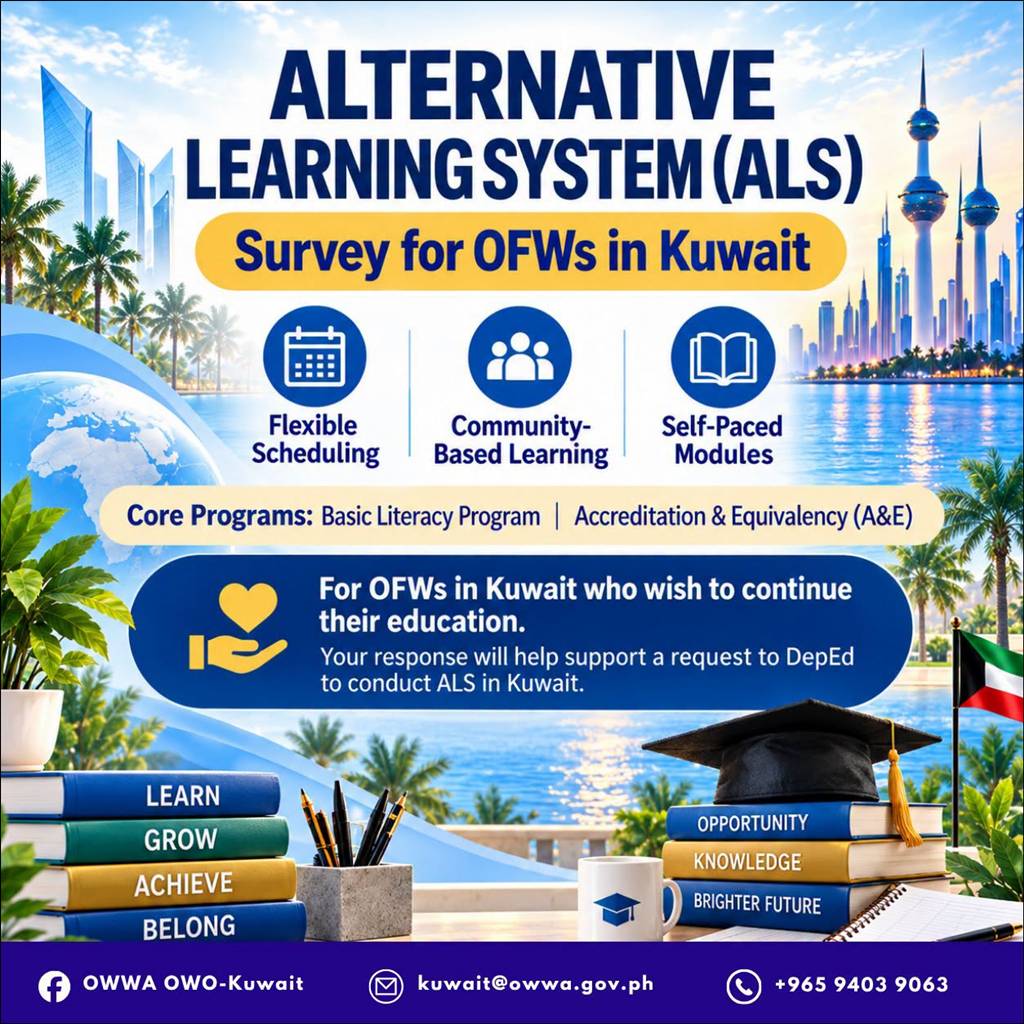 alternative learnings system survey for ofws in kuwait