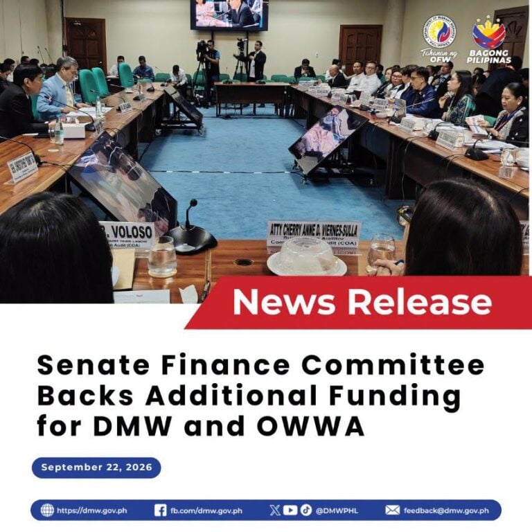 dmw owwa seek additional funding 4 billion php for ofw budget