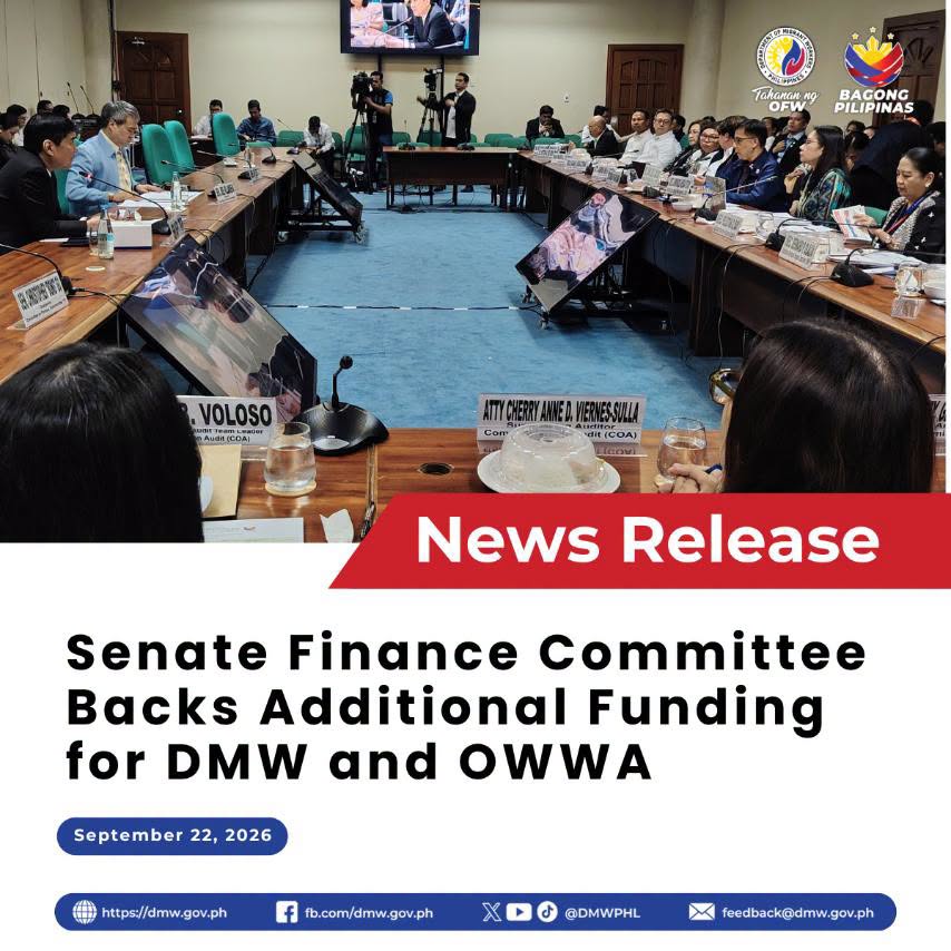 dmw owwa seek additional funding 4 billion php for ofw budget